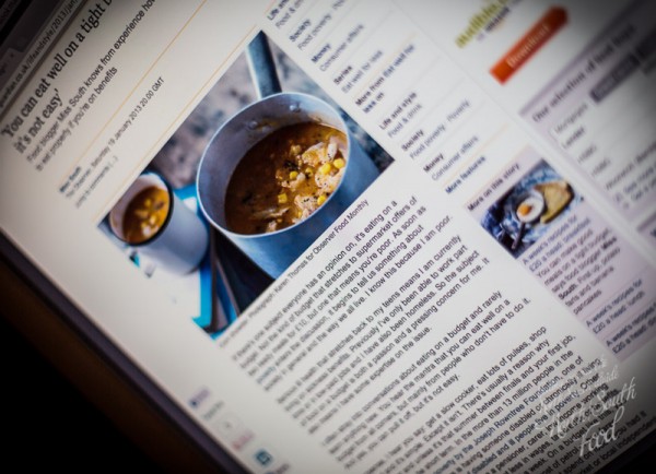 Miss South's article online for Observer Food Monthly, 20th Jan 2013