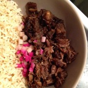 Slow Cooker Pig Cheek and Aubergine Stew